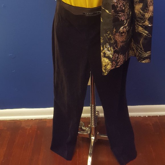 Black Velvet Pants - Picture 1 of 4